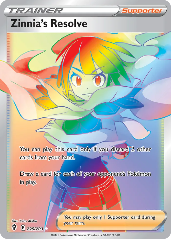 Zinnia's Resolve #225 Evolving Skies Pokemon card