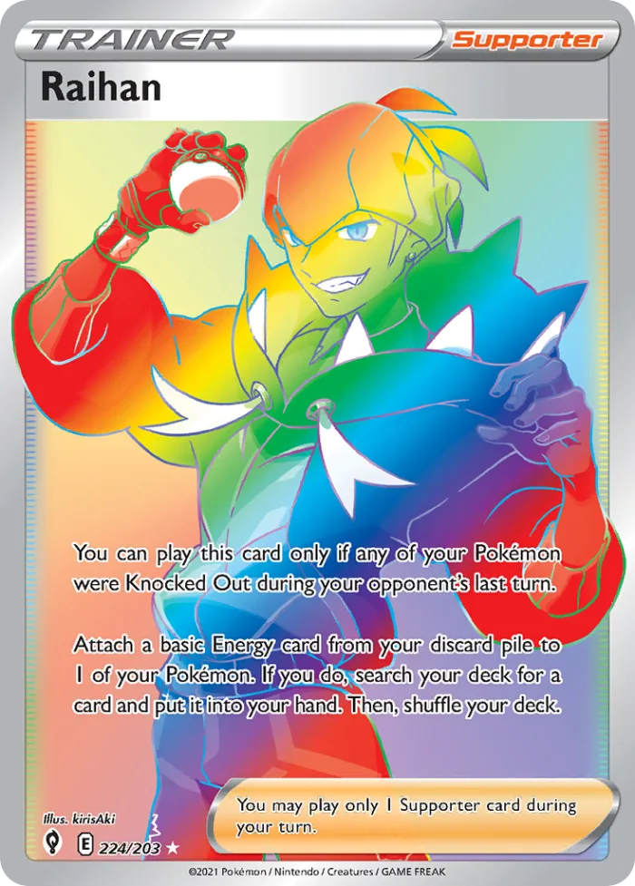 Raihan #224 Evolving Skies Pokemon card
