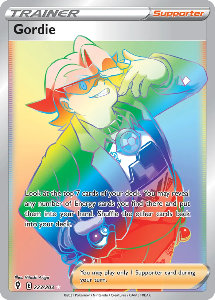 Gordie #223 Evolving Skies Pokemon card