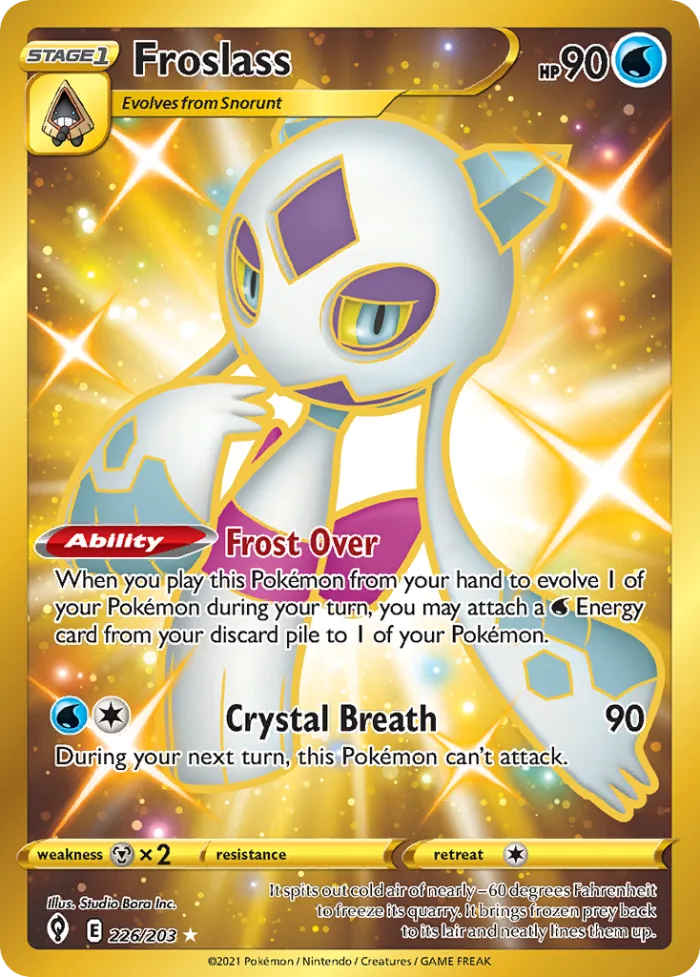 Froslass #226 Evolving Skies Pokemon card