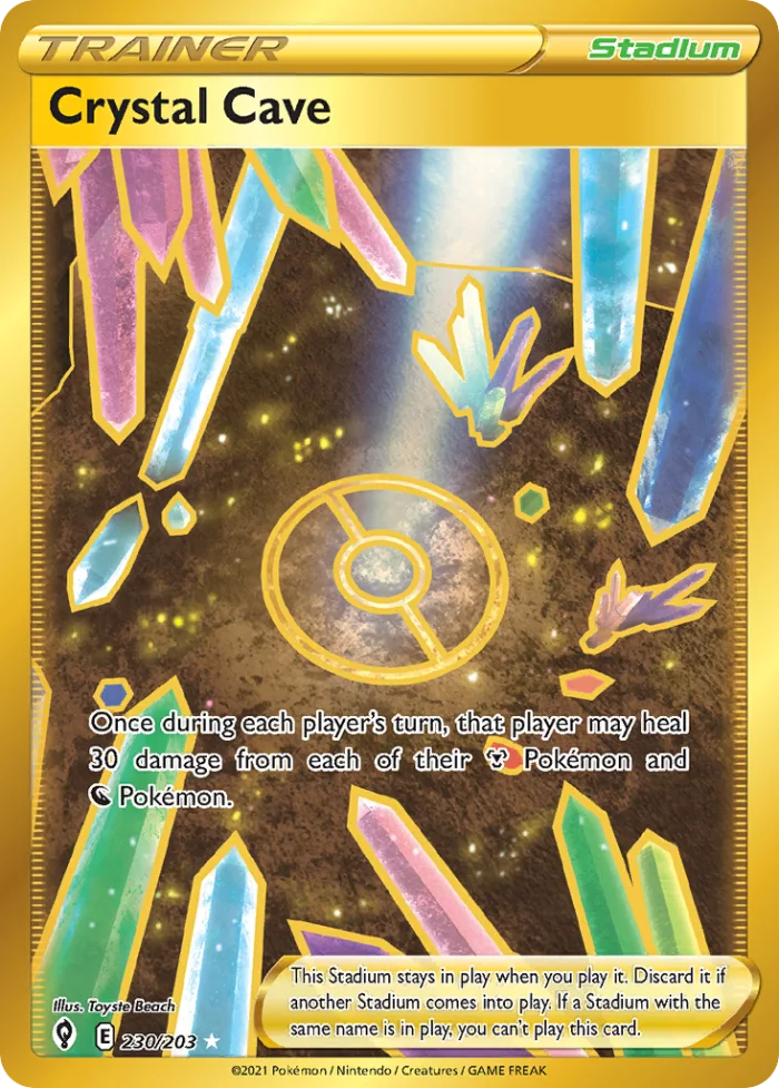 Crystal Cave #230 Evolving Skies Pokemon card