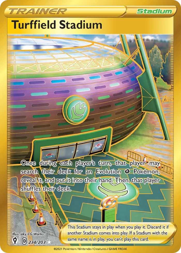 Turffield Stadium #234 Evolving Skies Pokemon card