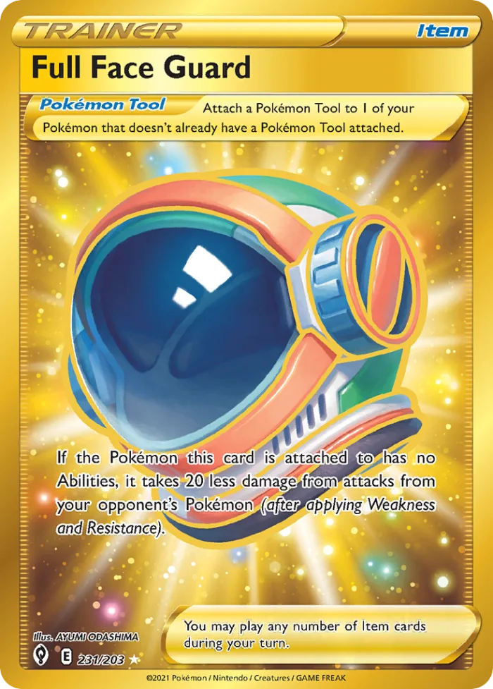 Full Face Guard #231 Evolving Skies Pokemon card