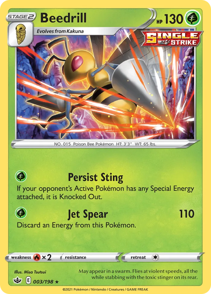Beedrill #3 Chilling Reign Pokemon card