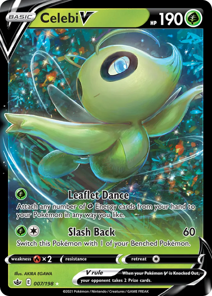 Celebi V #7 Chilling Reign Pokemon card