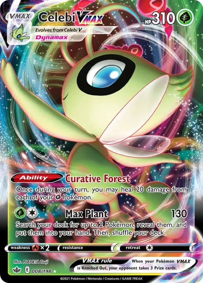 Celebi VMAX #8 Chilling Reign Pokemon card