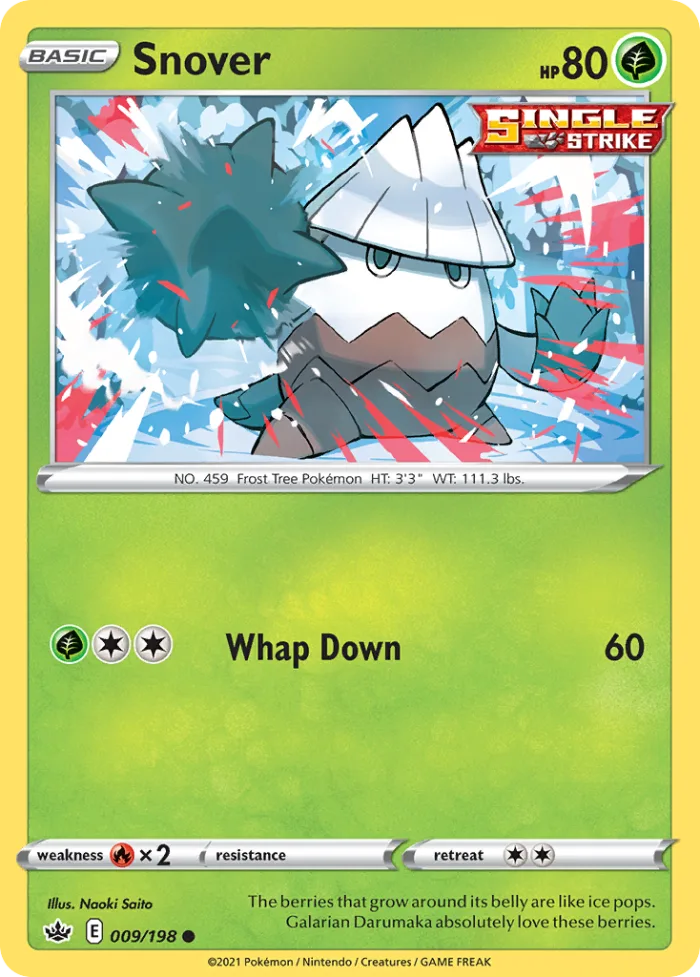Snover #9 Chilling Reign Pokemon card