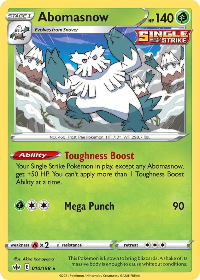 Abomasnow #10 Chilling Reign Pokemon card