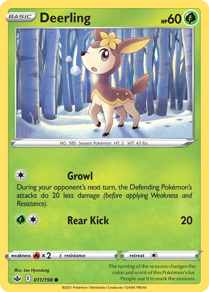 Deerling #11 Chilling Reign Pokemon card