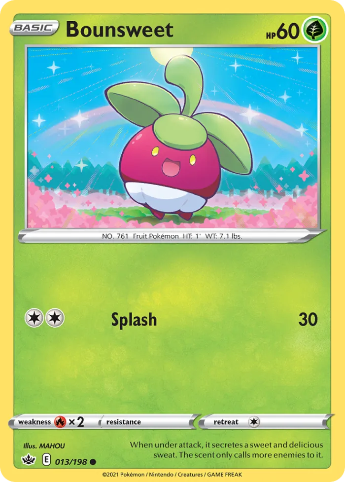 Bounsweet #13 Chilling Reign Pokemon card