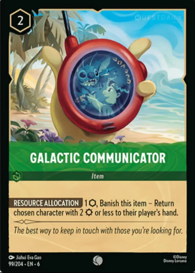Galactic Communicator #99 Azurite Sea Disney Lorcana card
