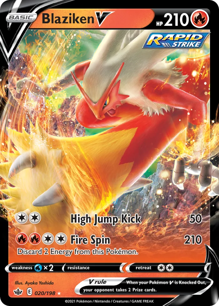 Blaziken V #20 Chilling Reign Pokemon card