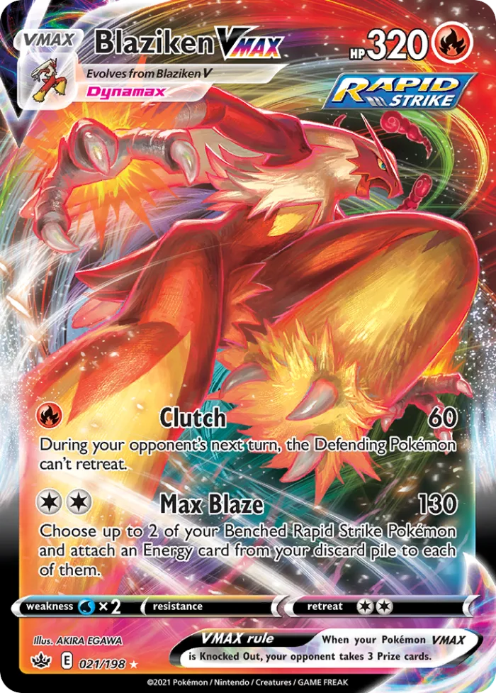 Blaziken VMAX #21 Chilling Reign Pokemon card