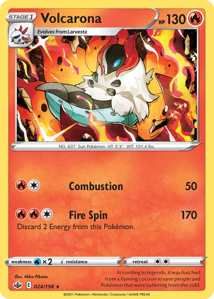 Volcarona #24 Chilling Reign Pokemon card
