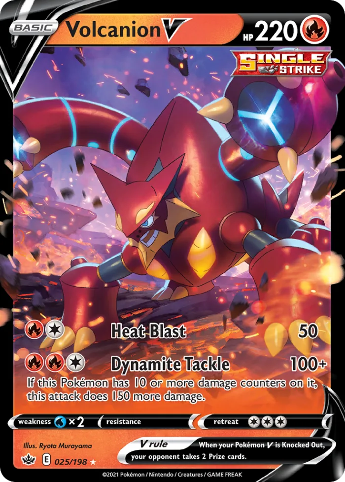 Volcanion V #25 Chilling Reign Pokemon card
