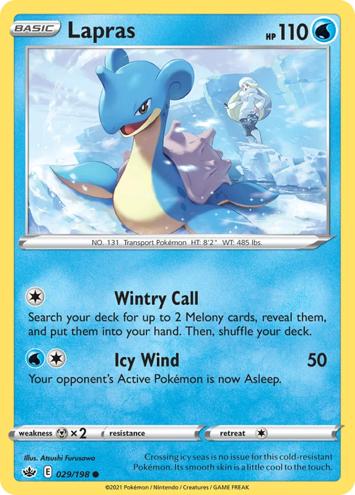Lapras #29 Chilling Reign Pokemon card
