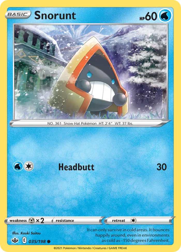 Snorunt #35 Chilling Reign Pokemon card