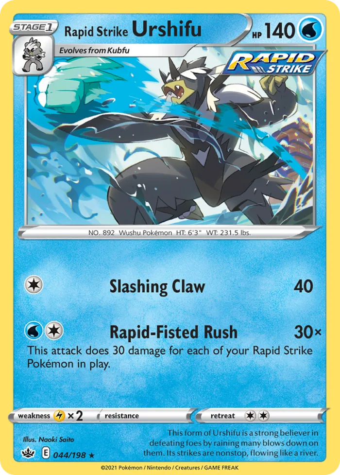 Rapid Strike Urshifu #44 Chilling Reign Pokemon card