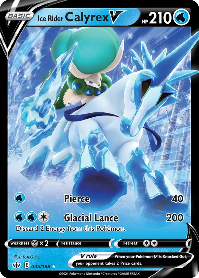 Ice Rider Calyrex V #45 Chilling Reign Pokemon card