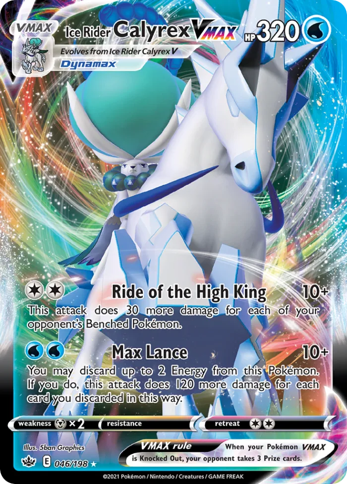Ice Rider Calyrex VMAX #46 Chilling Reign Pokemon card