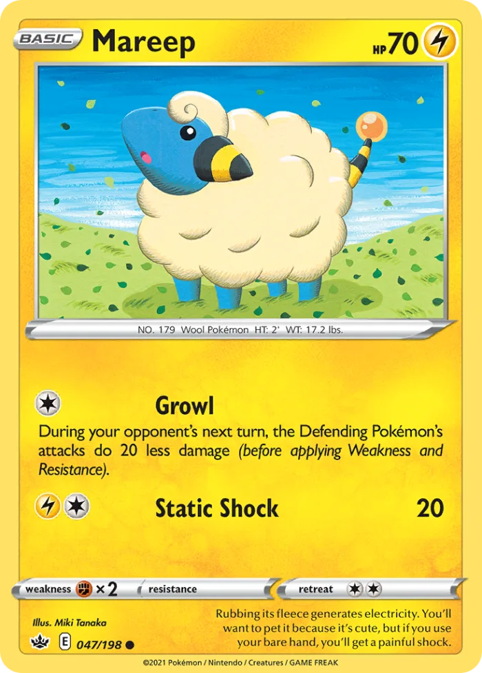 Mareep #47 Chilling Reign Pokemon card