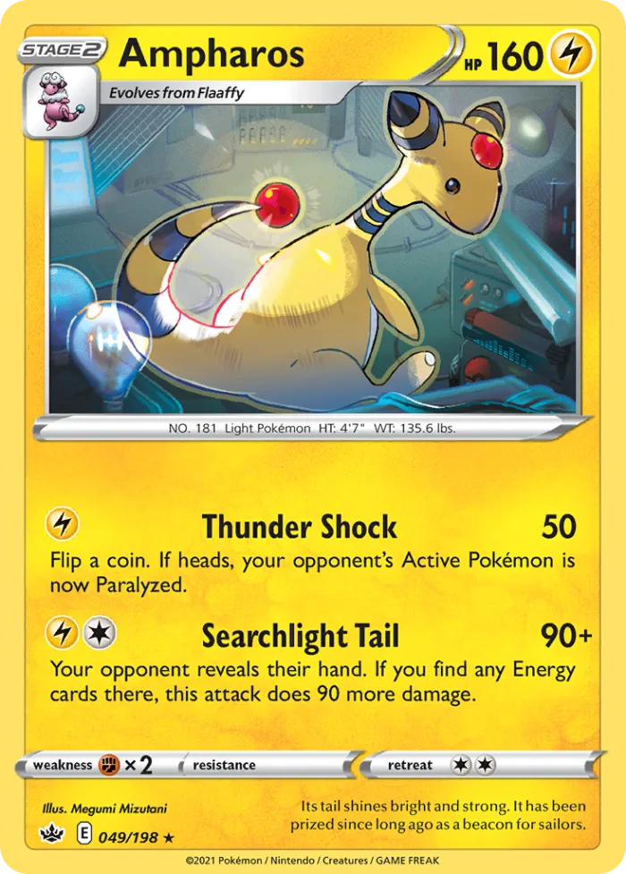 Ampharos #49 Chilling Reign Pokemon card