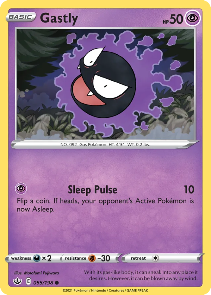 Gastly #55 Chilling Reign Pokemon card