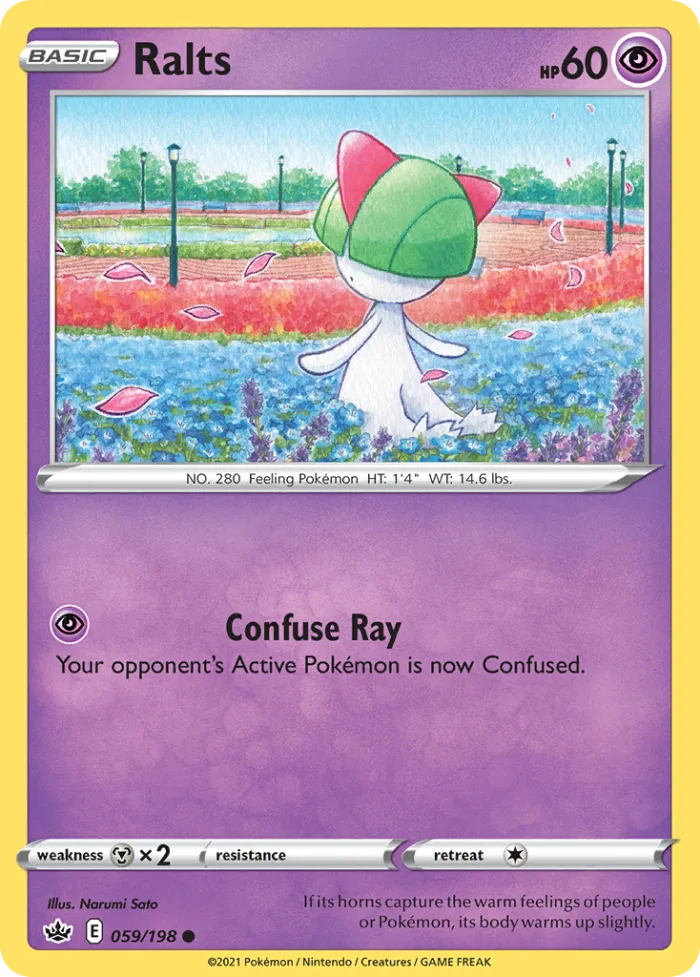 Ralts #59 Chilling Reign Pokemon card