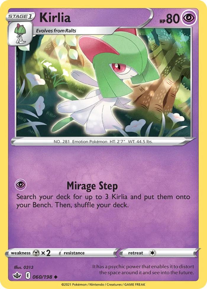 Kirlia #60 Chilling Reign Pokemon card