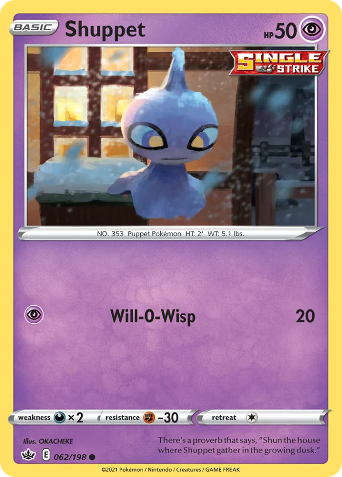 Shuppet #62 Chilling Reign Pokemon card