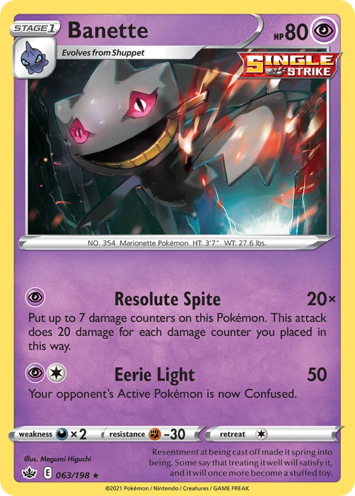 Banette #63 Chilling Reign Pokemon card