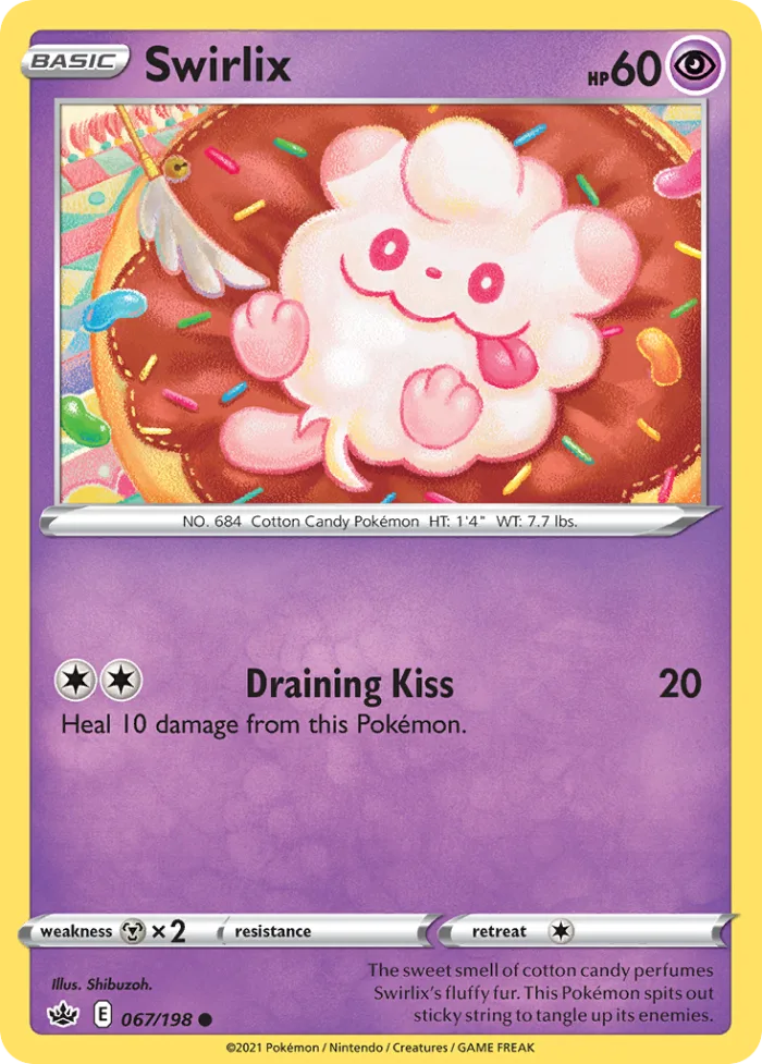 Swirlix #67 Chilling Reign Pokemon card
