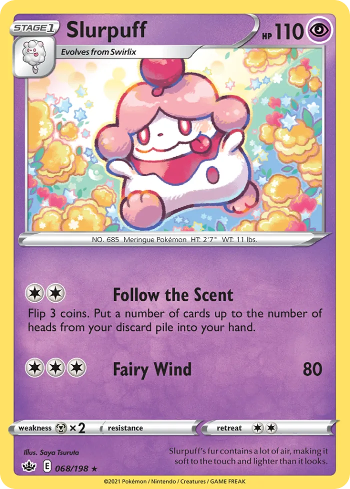 Slurpuff #68 Chilling Reign Pokemon card