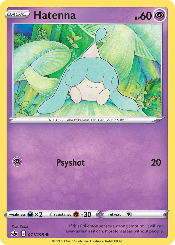Hatenna #71 Chilling Reign Pokemon card