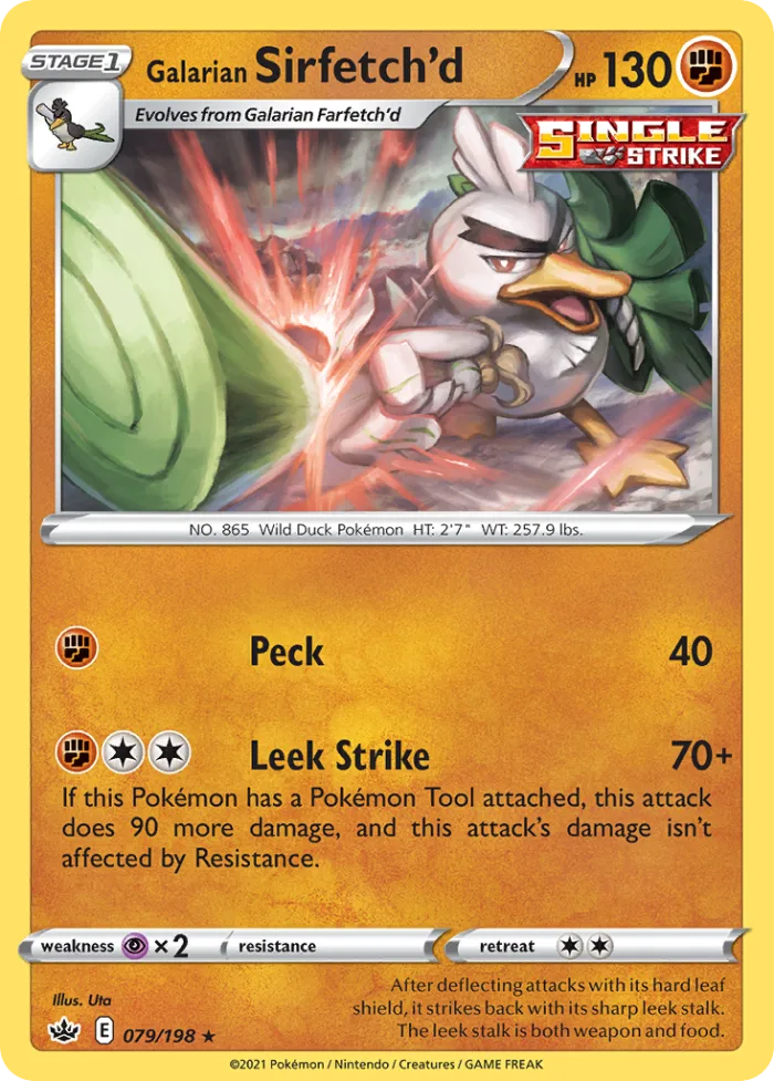 Galarian Sirfetch'd #79 Chilling Reign Pokemon card