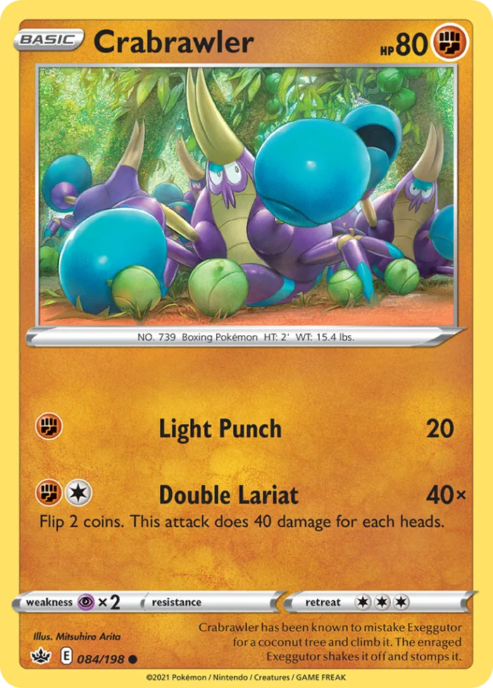 Crabrawler #84 Chilling Reign Pokemon card