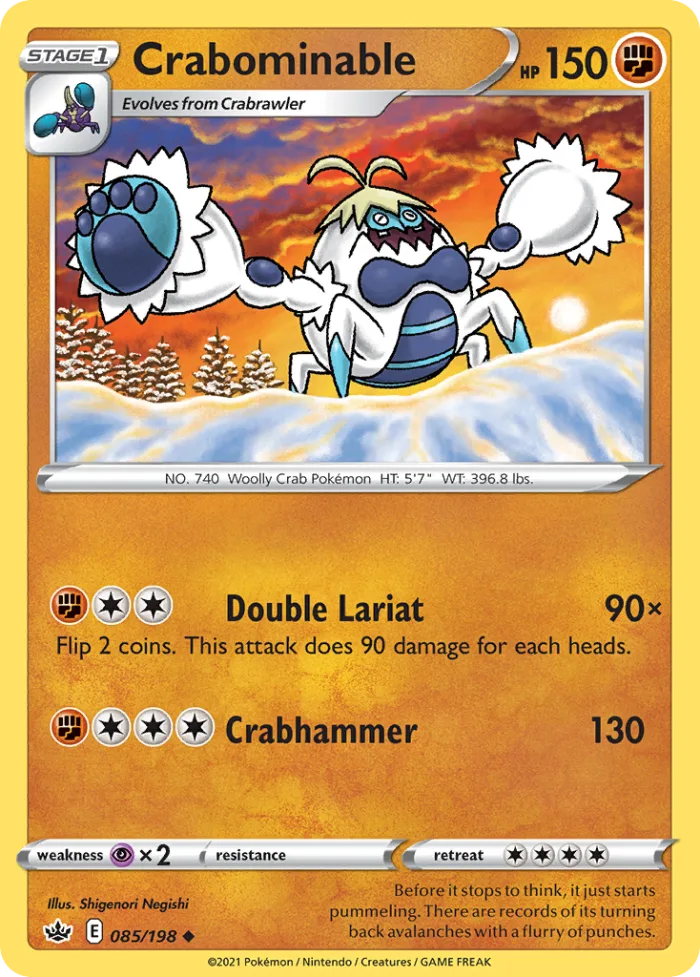 Crabominable #85 Chilling Reign Pokemon card