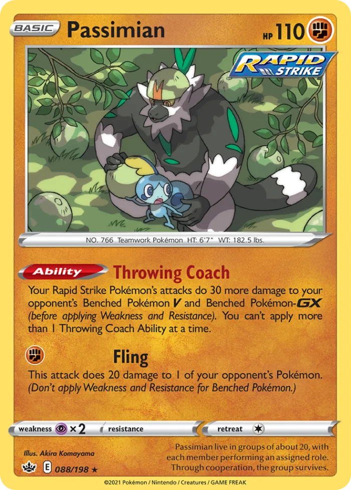 Passimian #88 Chilling Reign Pokemon card