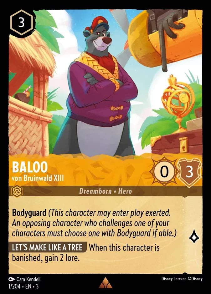 Baloo #1 Into the Inklands Disney Lorcana card