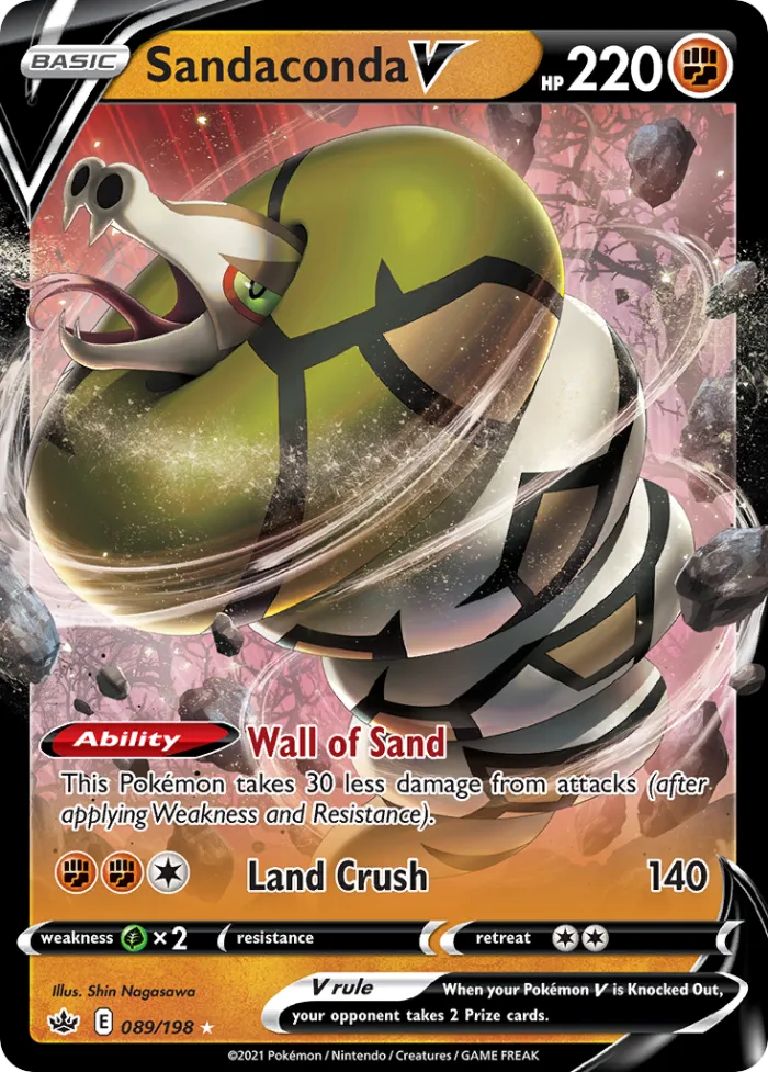 Sandaconda V #89 Chilling Reign Pokemon card