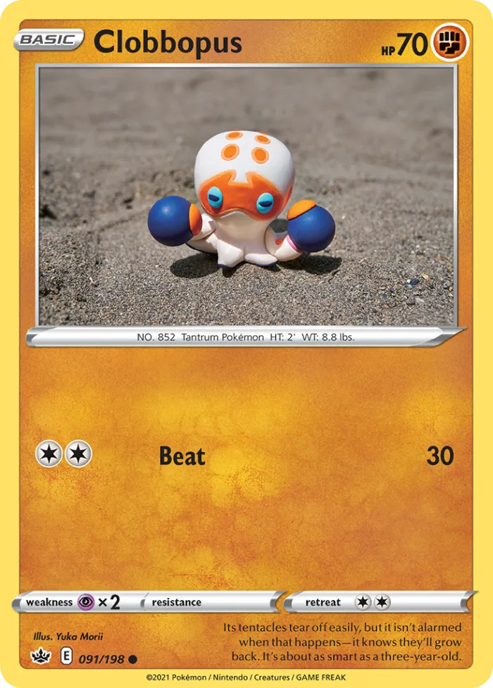 Clobbopus #91 Chilling Reign Pokemon card
