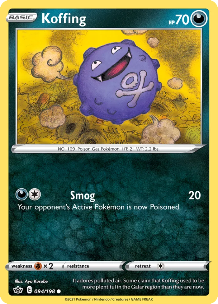Koffing #94 Chilling Reign Pokemon card