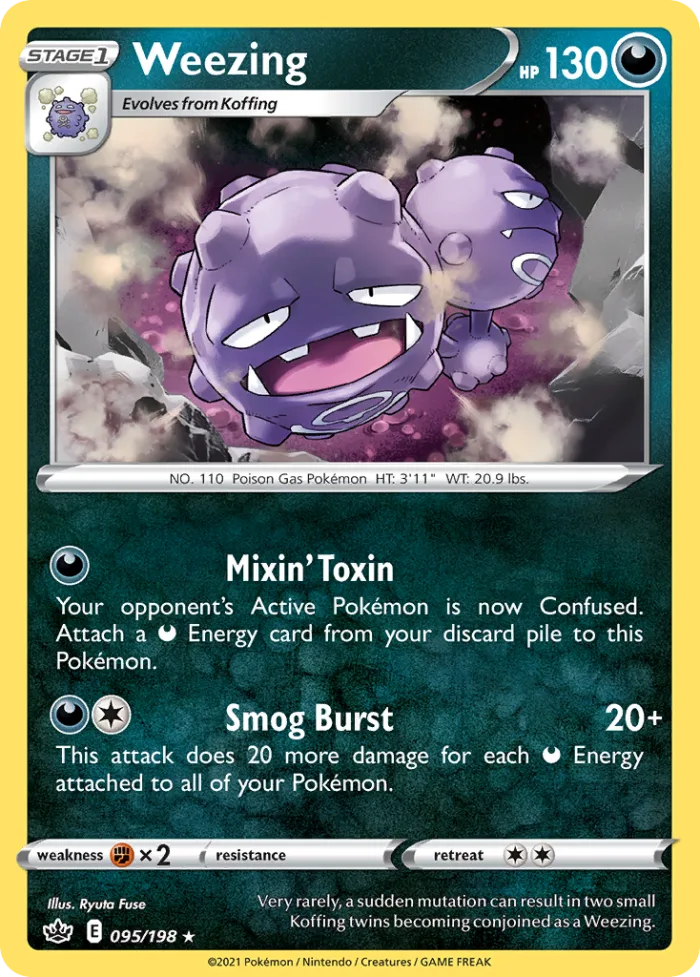 Weezing #95 Chilling Reign Pokemon card