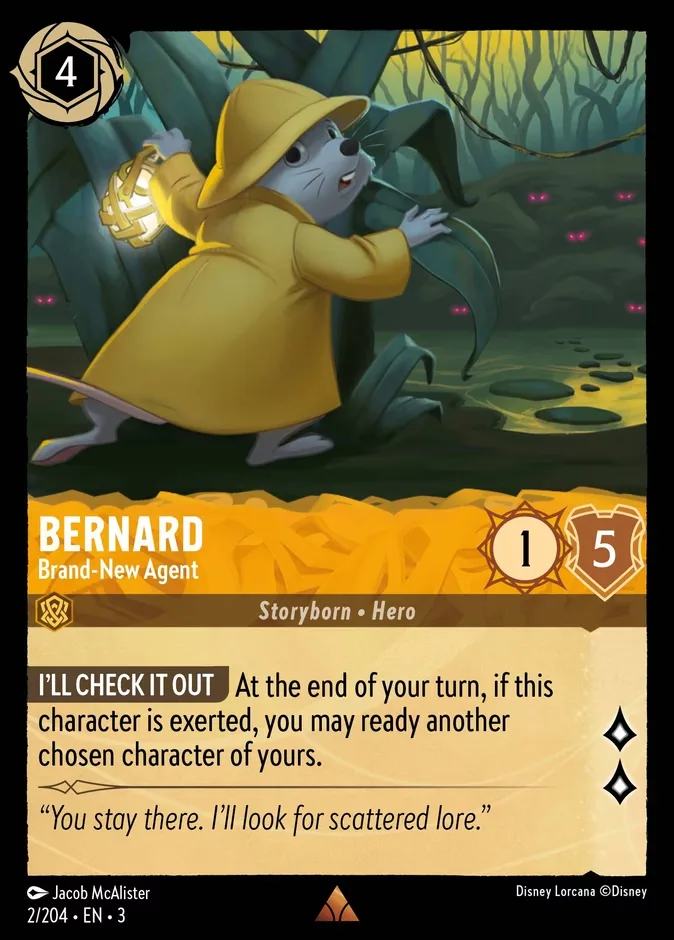 Bernard #2 Into the Inklands Disney Lorcana card