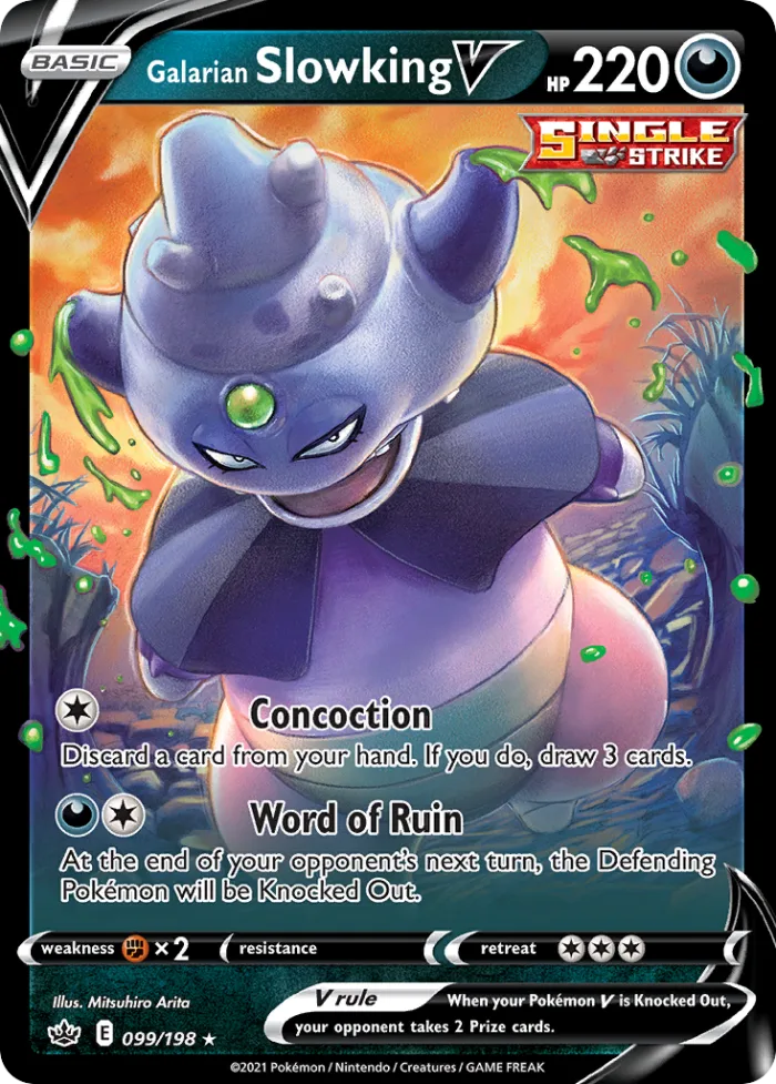Galarian Slowking V #99 Chilling Reign Pokemon card