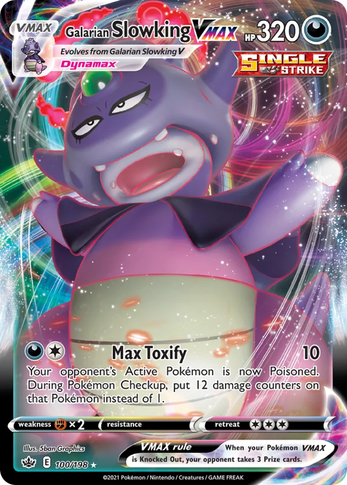 Galarian Slowking VMAX #100 Chilling Reign Pokemon card
