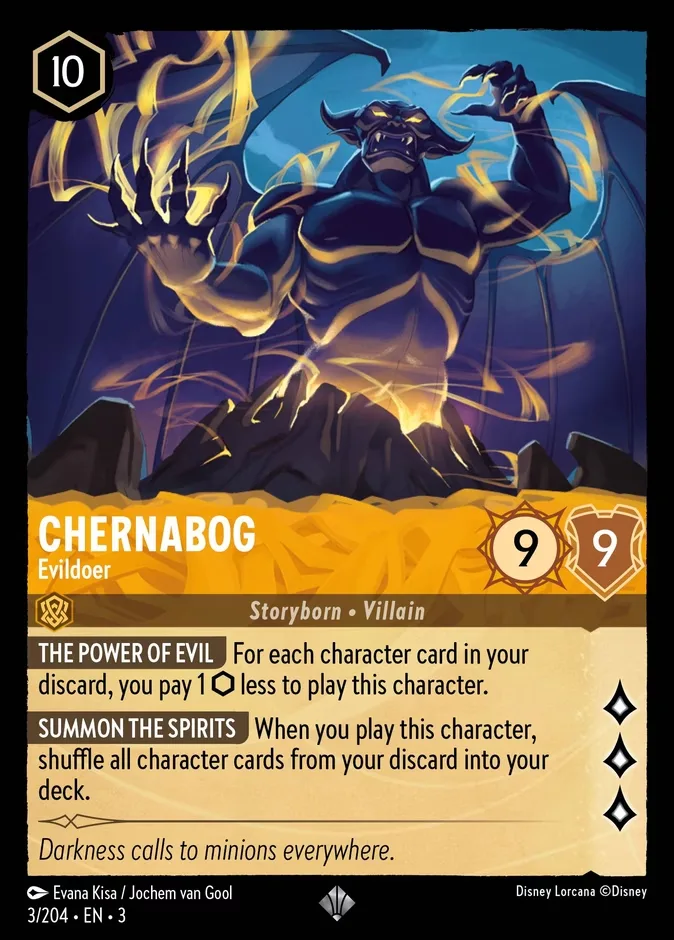 Chernabog #3 Into the Inklands Disney Lorcana card
