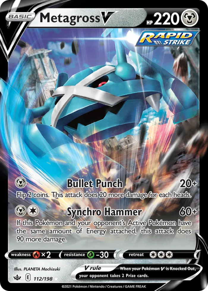 Metagross V #112 Chilling Reign Pokemon card