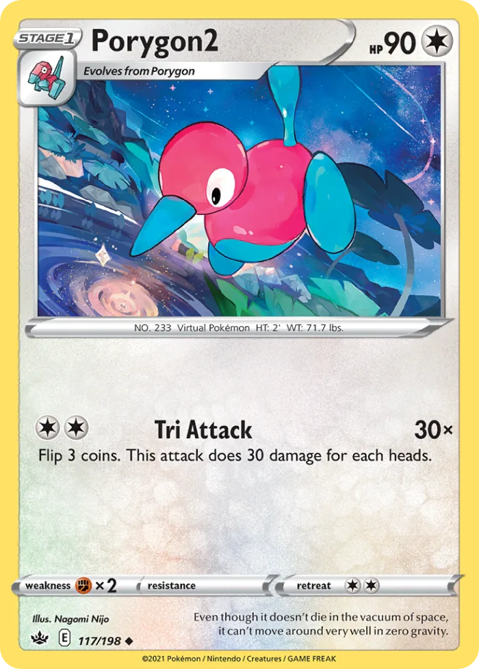 Porygon2 #117 Chilling Reign Pokemon card