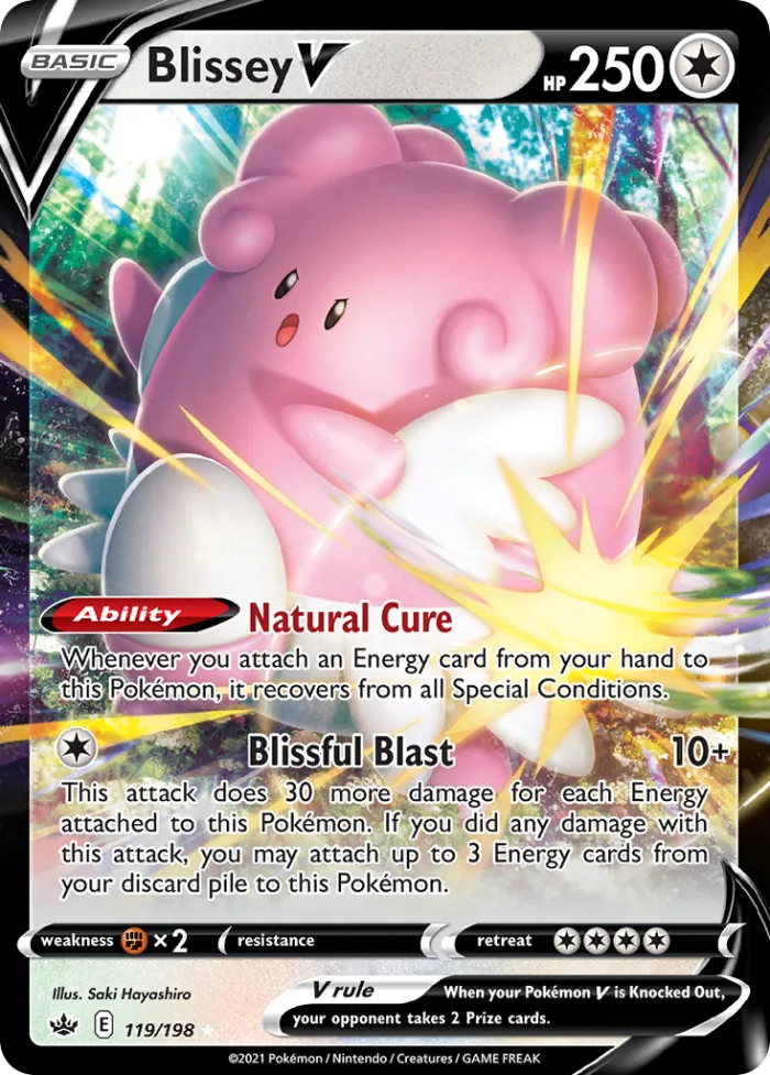 Blissey V #119 Chilling Reign Pokemon card